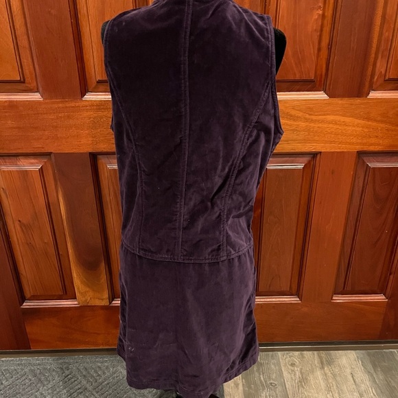 Vtg EXP Jeans By Express Velvet 90s Jumper Dress Size 5/6 Pockets New Old Stock - Picture 3 of 8